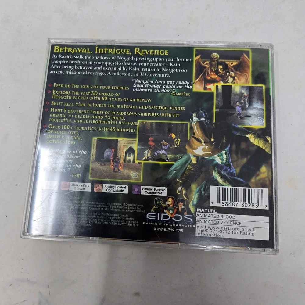 Legacy of Kain Soul Reaver Sony PlayStation 1 PS1 Greatest Hits SLUS-00708GH